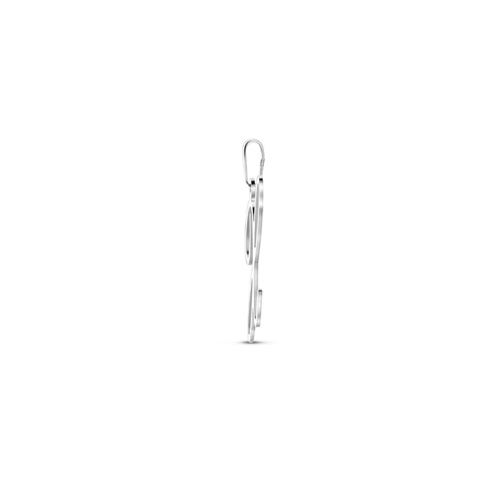 Gerhodineerd zilveren hanger in lettervorm