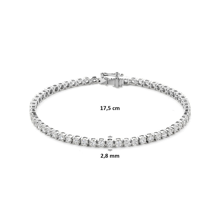 14k Witgouden tennis armband met lab grown diamant