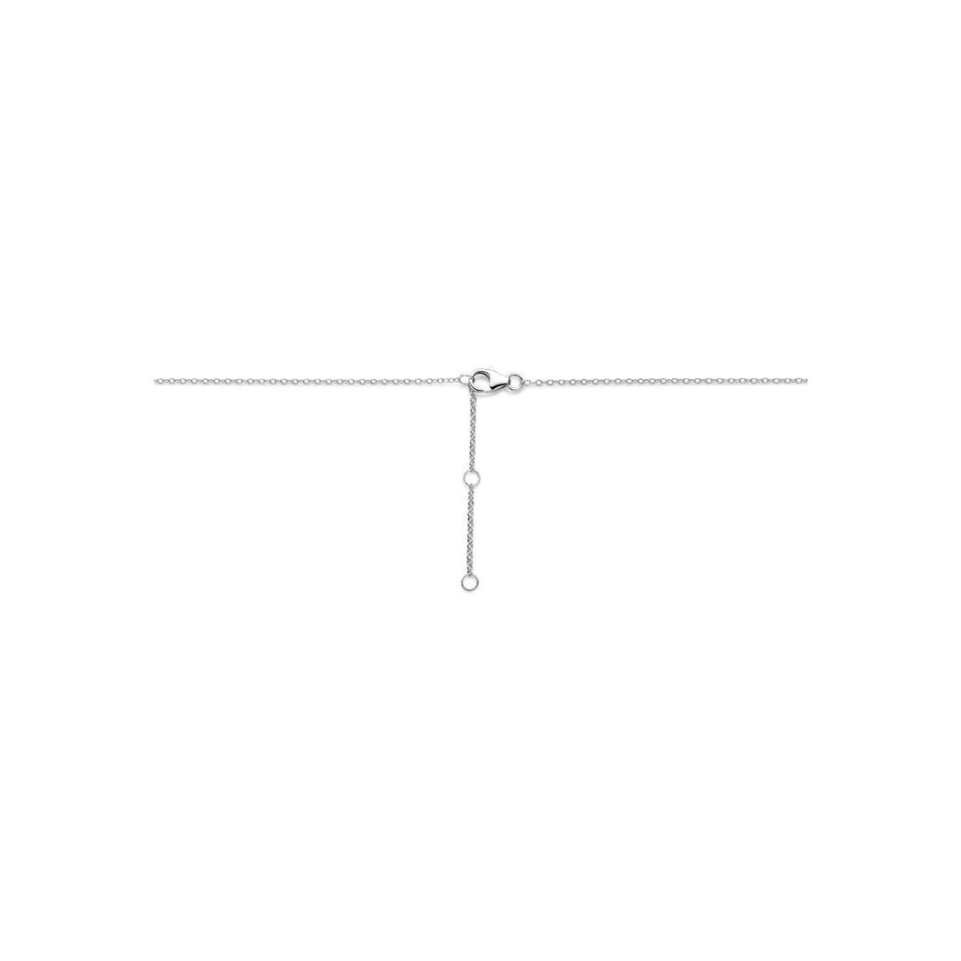Gerhodineerd 925k zilveren collier met parel