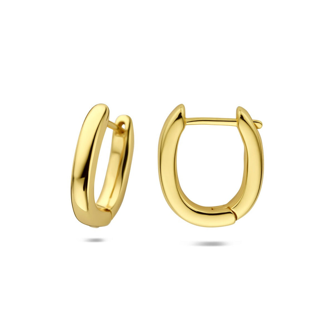 Verguld zilveren klapoorringen – klassieke vorm in gouden glans