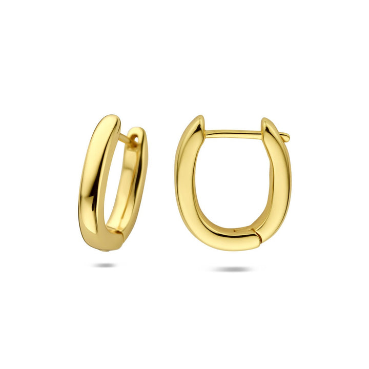 Verguld zilveren klapoorringen – klassieke vorm in gouden glans