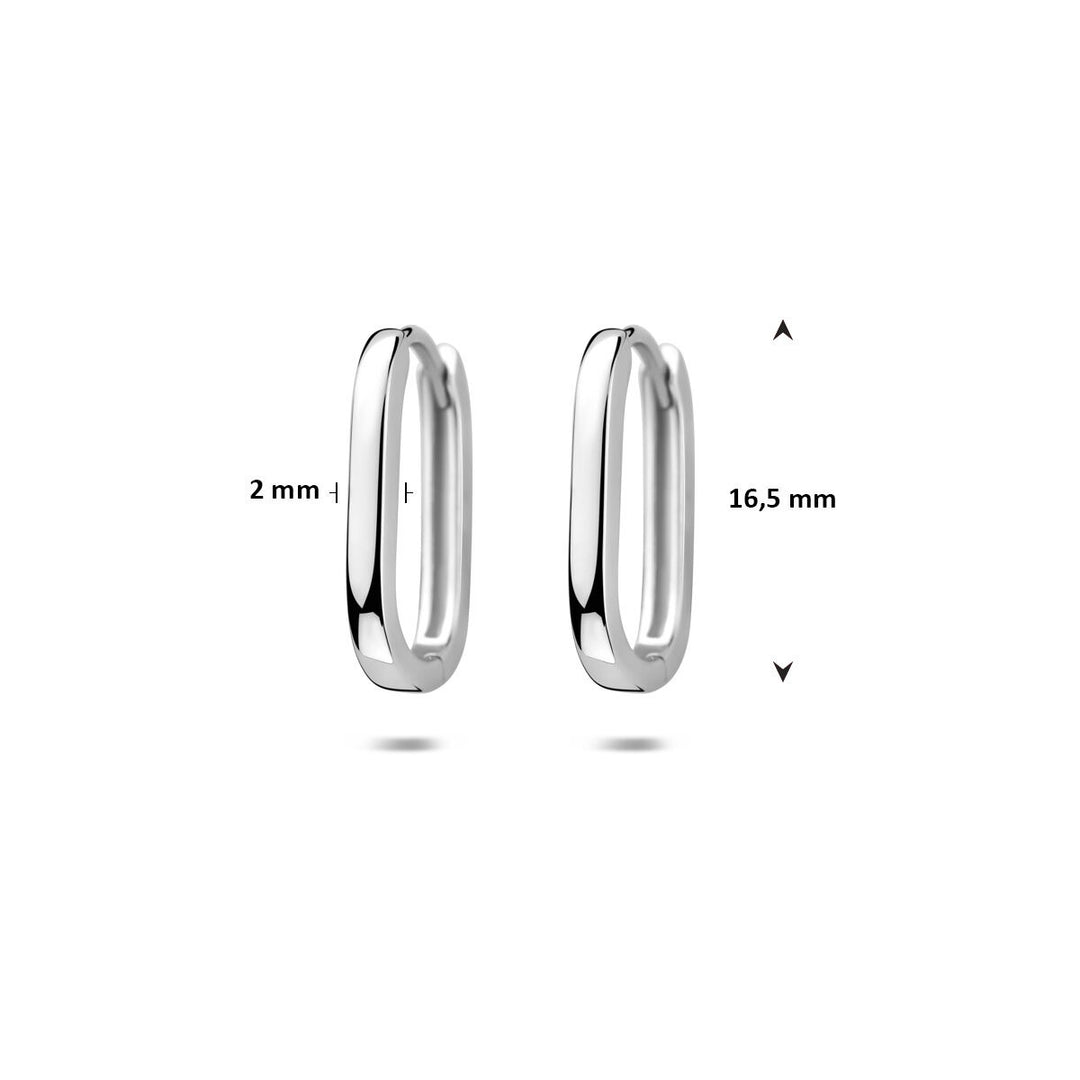 Zilveren klapoorringen gerhodineerd – slanke dames oorringen met verfijnde glans