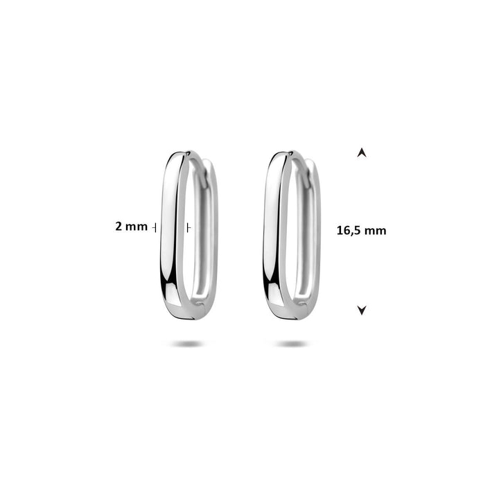 Zilveren klapoorringen gerhodineerd – slanke dames oorringen met verfijnde glans