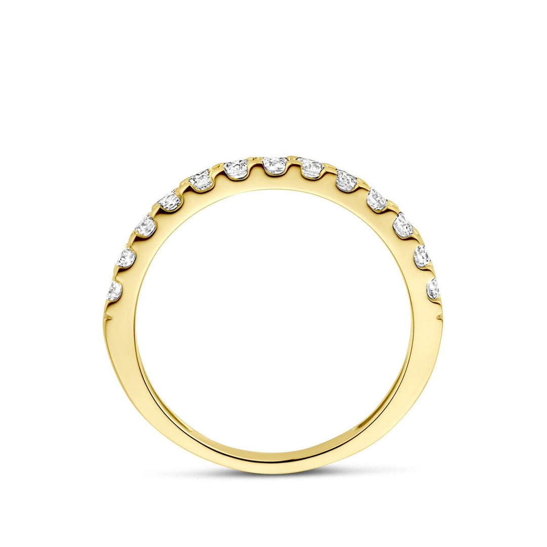 14k Geelgouden ring met 0.50ct lab grown diamant
