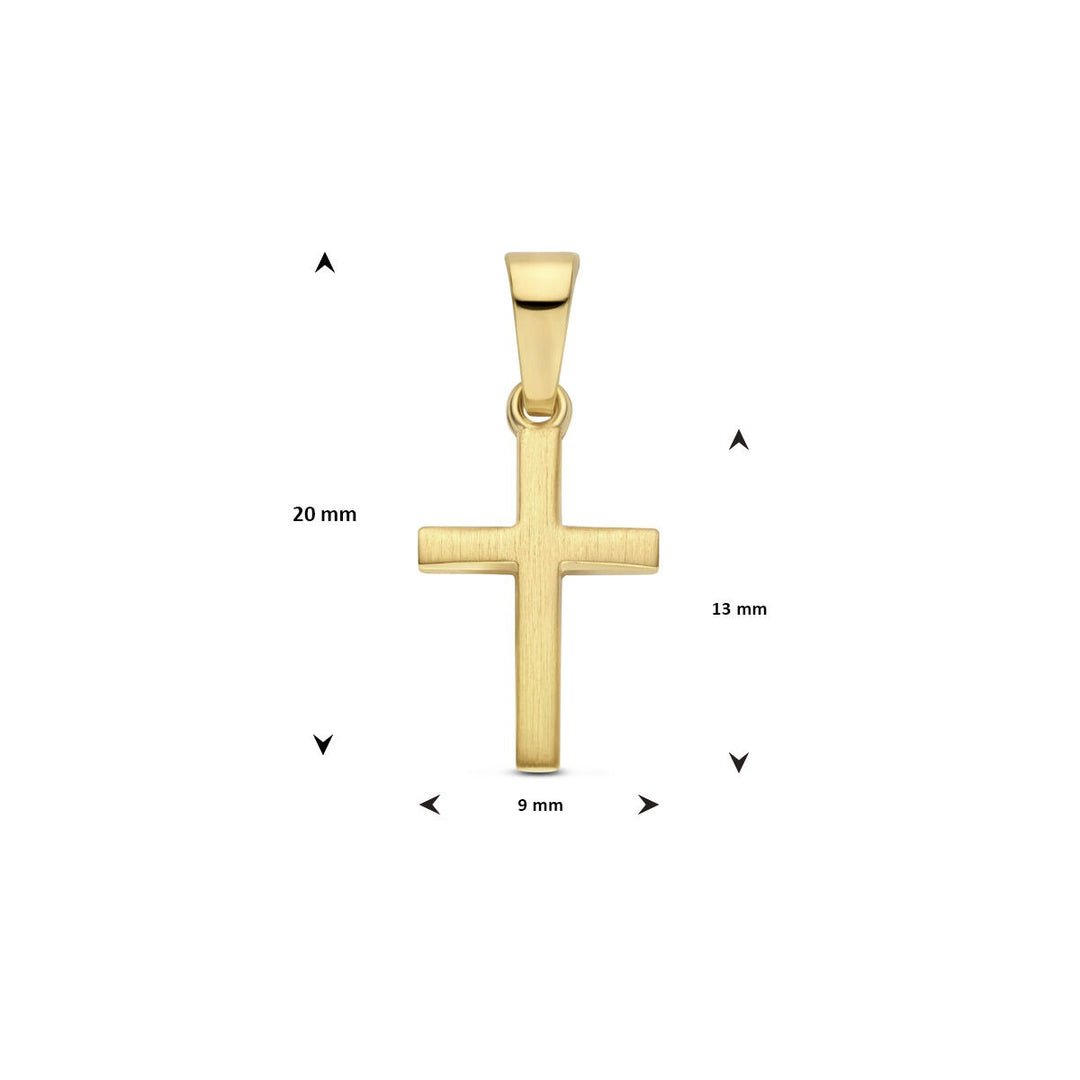 9k Geelgouden Kruis Hanger