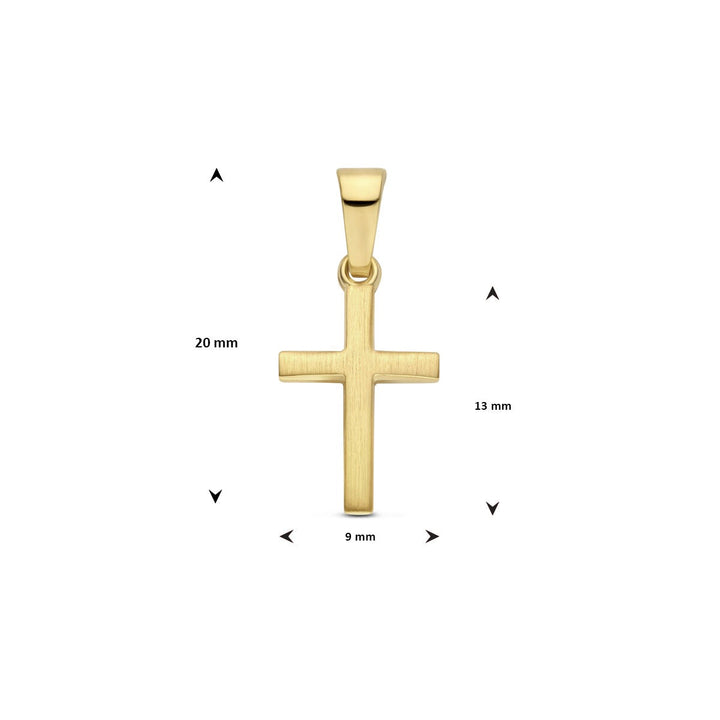 9k Geelgouden Kruis Hanger