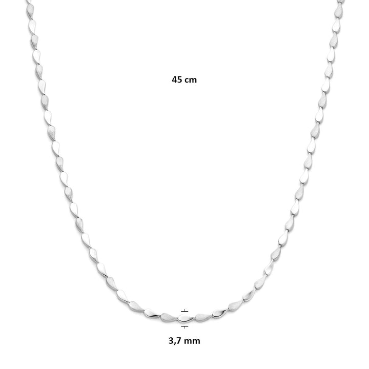 Gerhodineerd 925 zilveren ketting schakel