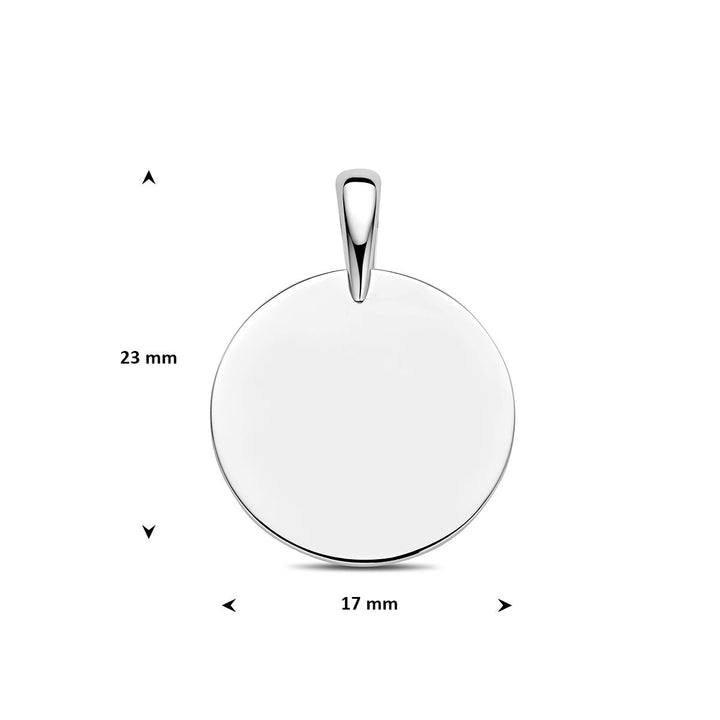 Gerhodineerd 925 zilveren graveerhanger
