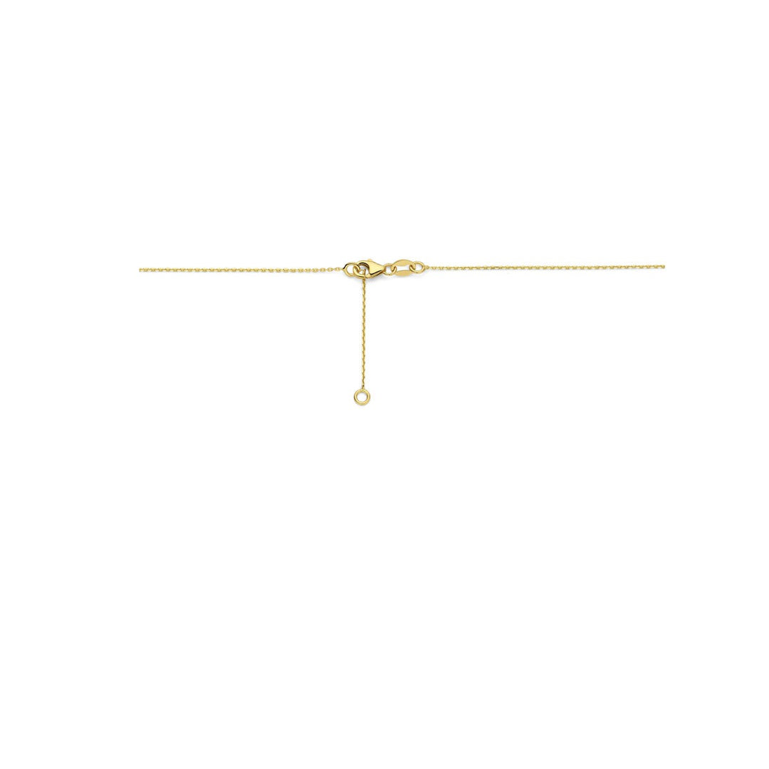14k Geelgouden collier met bolletjes