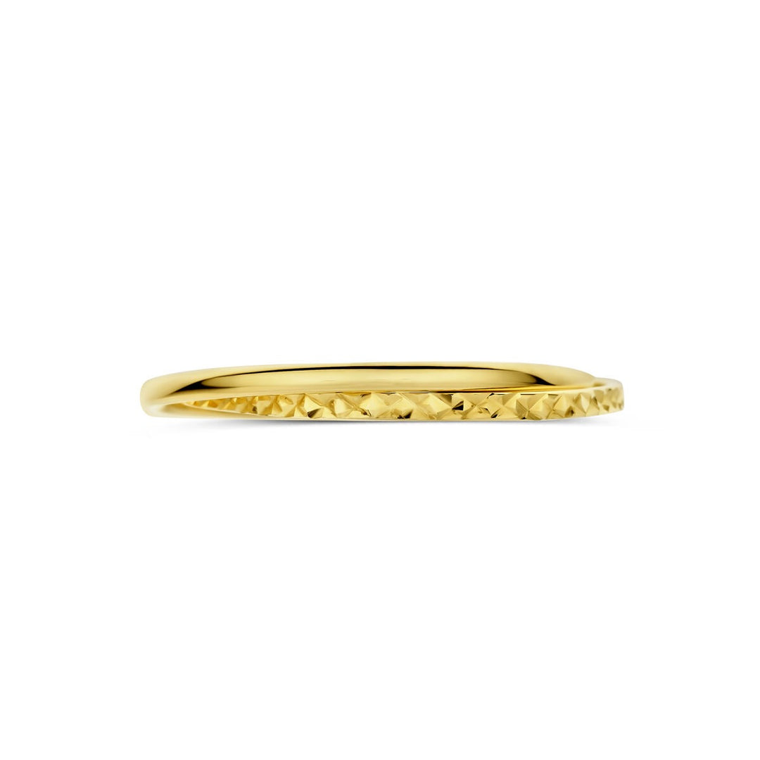 14k Geelgouden ring – dubbelbandig ontwerp met twee losse ringen