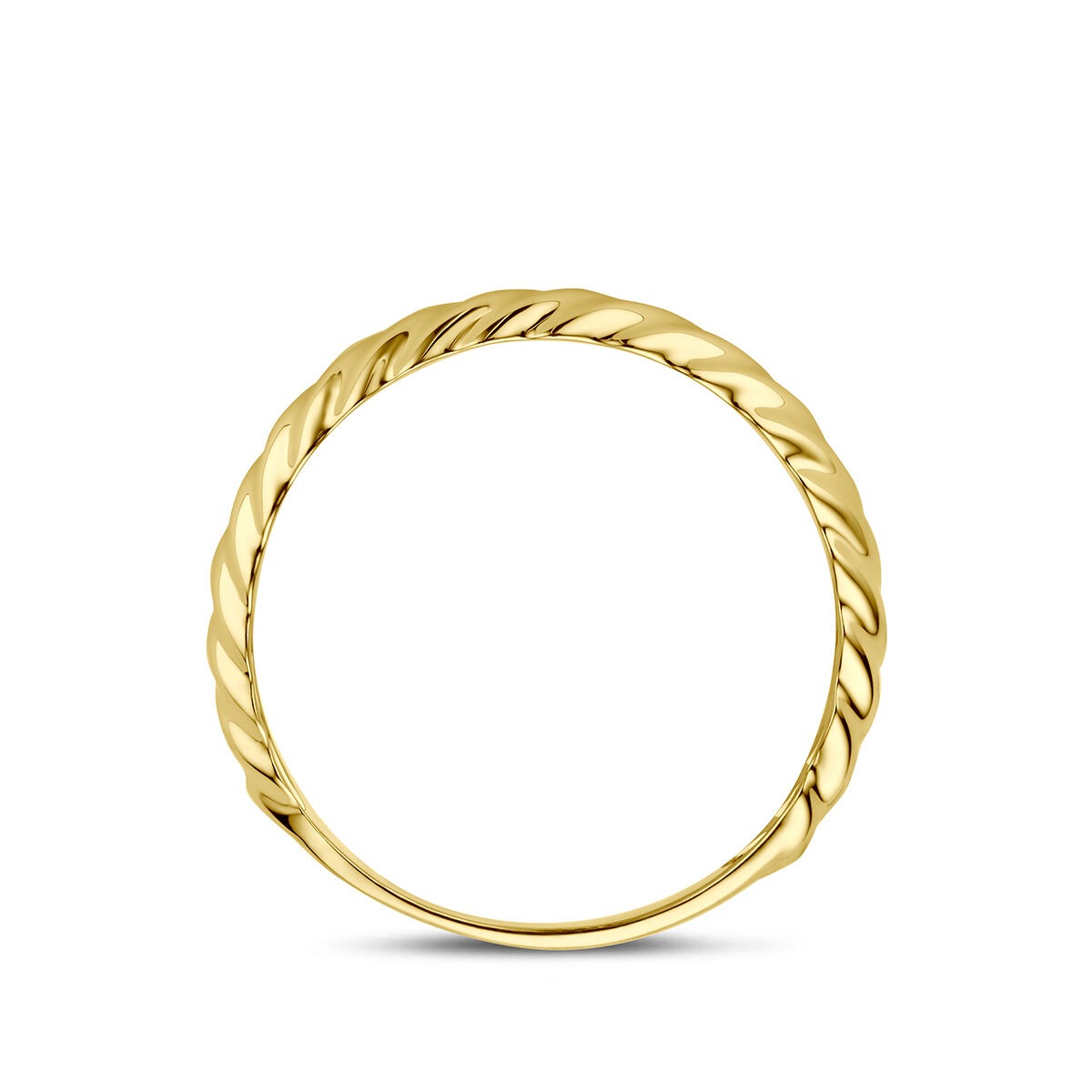 14k Geelgouden gedraaide ring