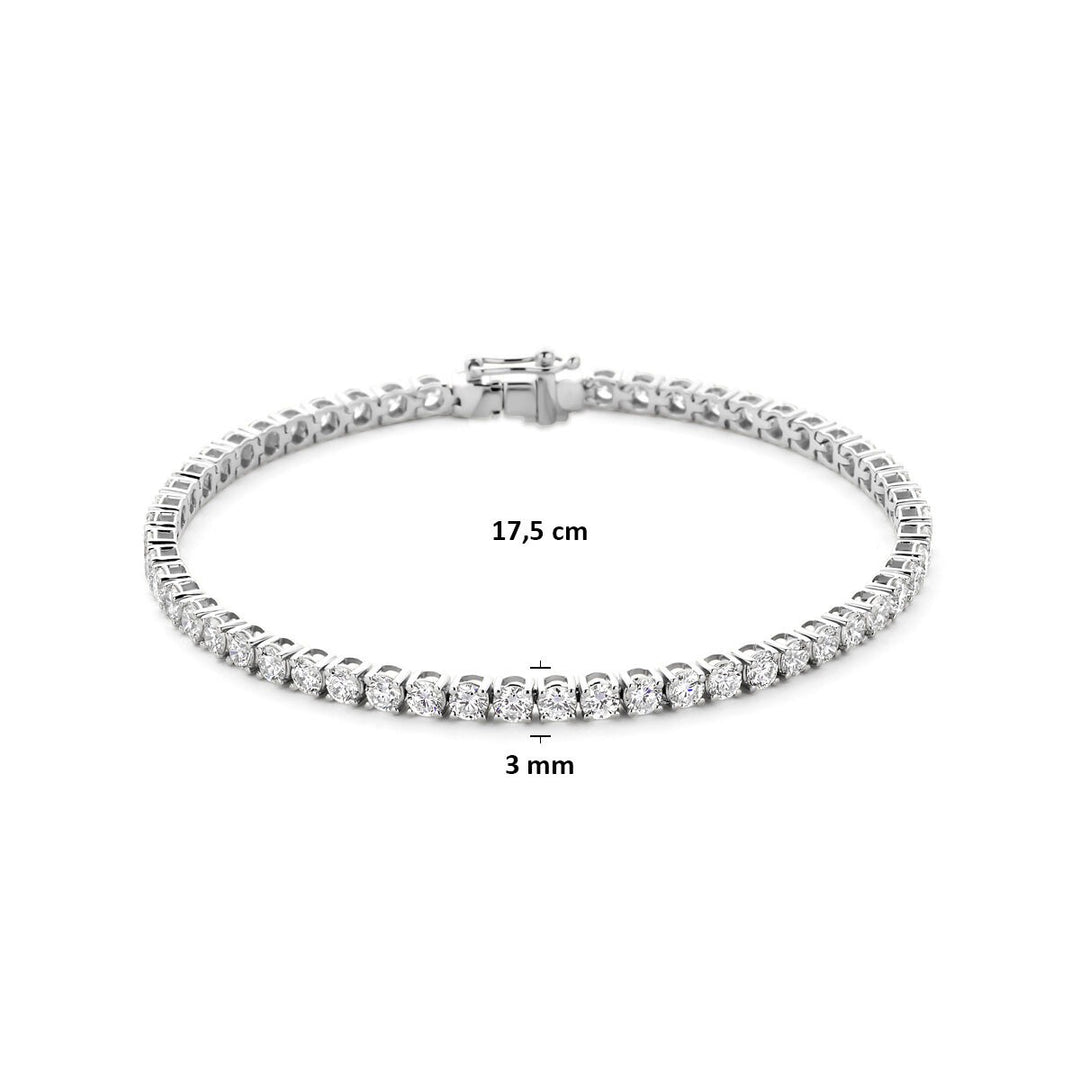 14k Witgouden tennis armband met lab grown diamant