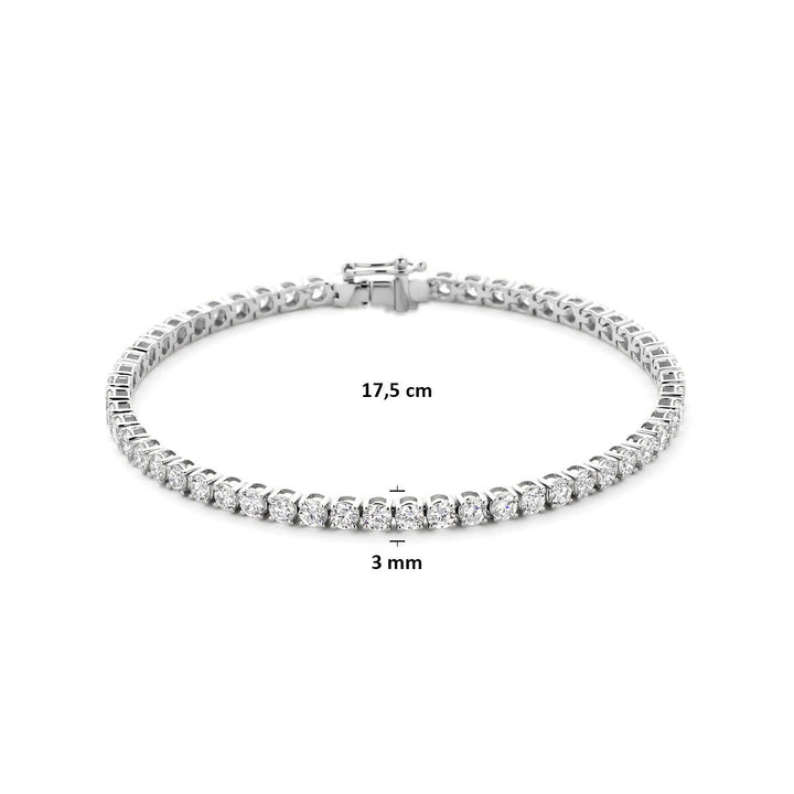 14k Witgouden tennis armband met lab grown diamant