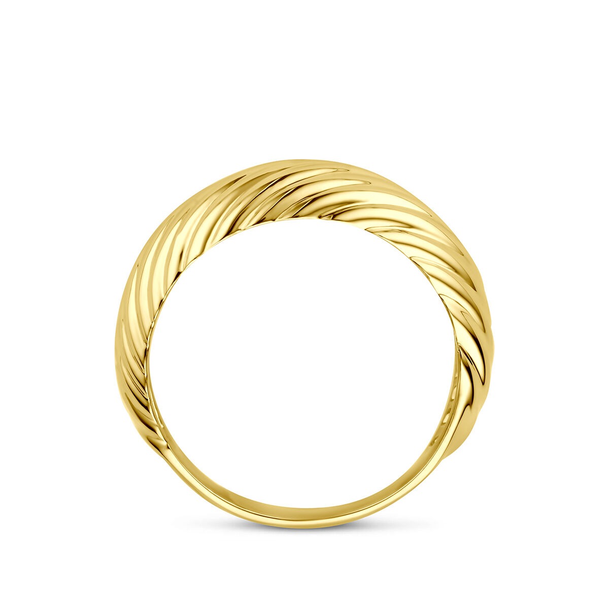 9k Geelgouden gedraaide ring