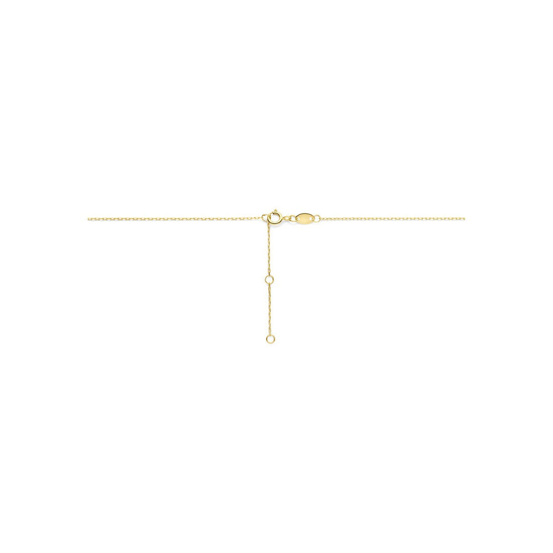 9k geelgouden collier met parel
