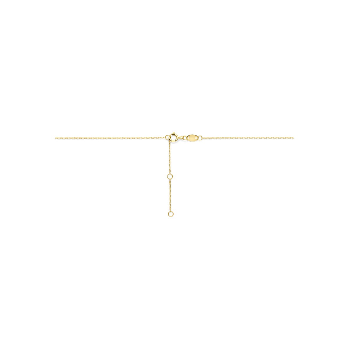 9k geelgouden collier met parel