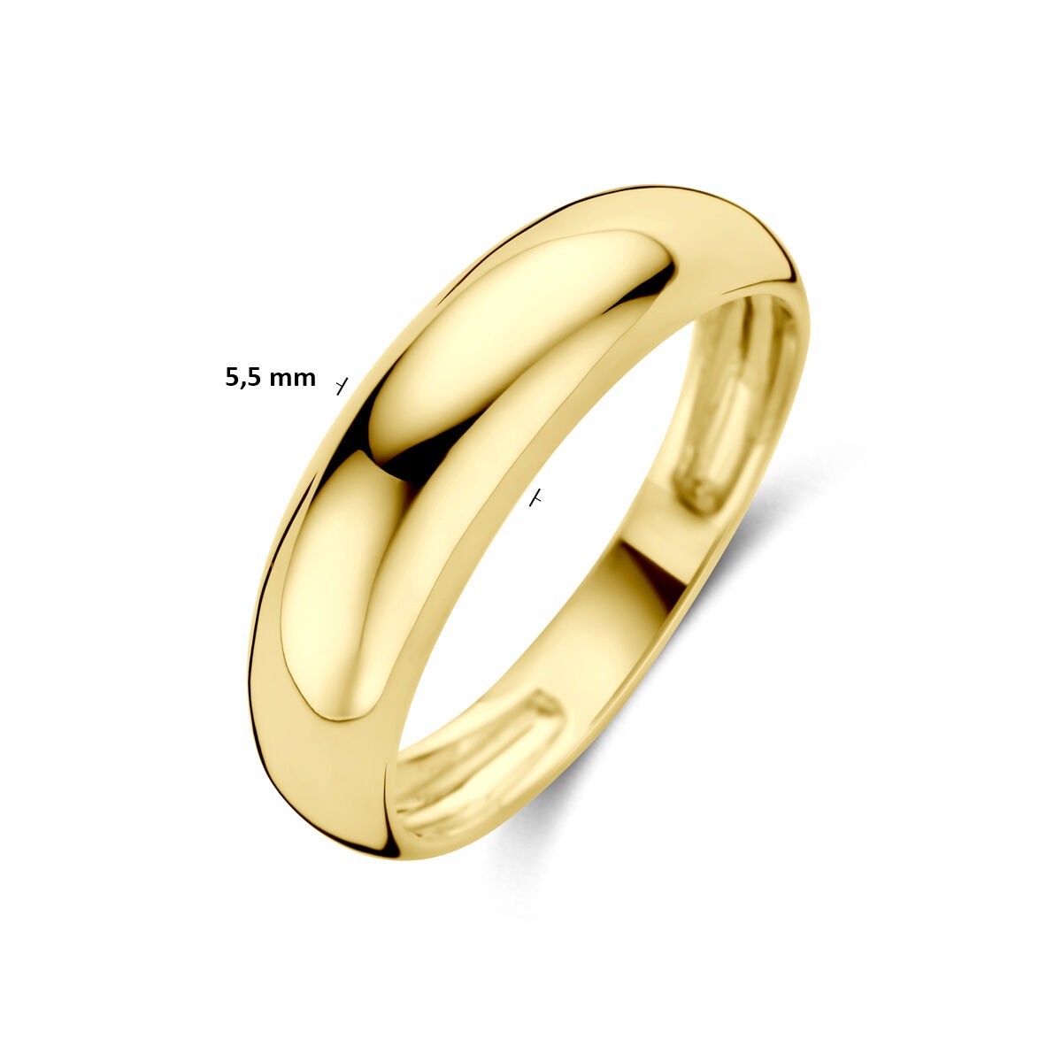 14k geelgouden dames ring 5.5mm breed
