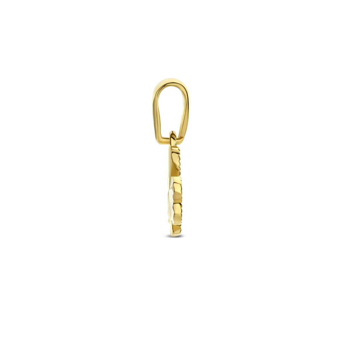 14k Geelgouden klaver hanger om te graveren