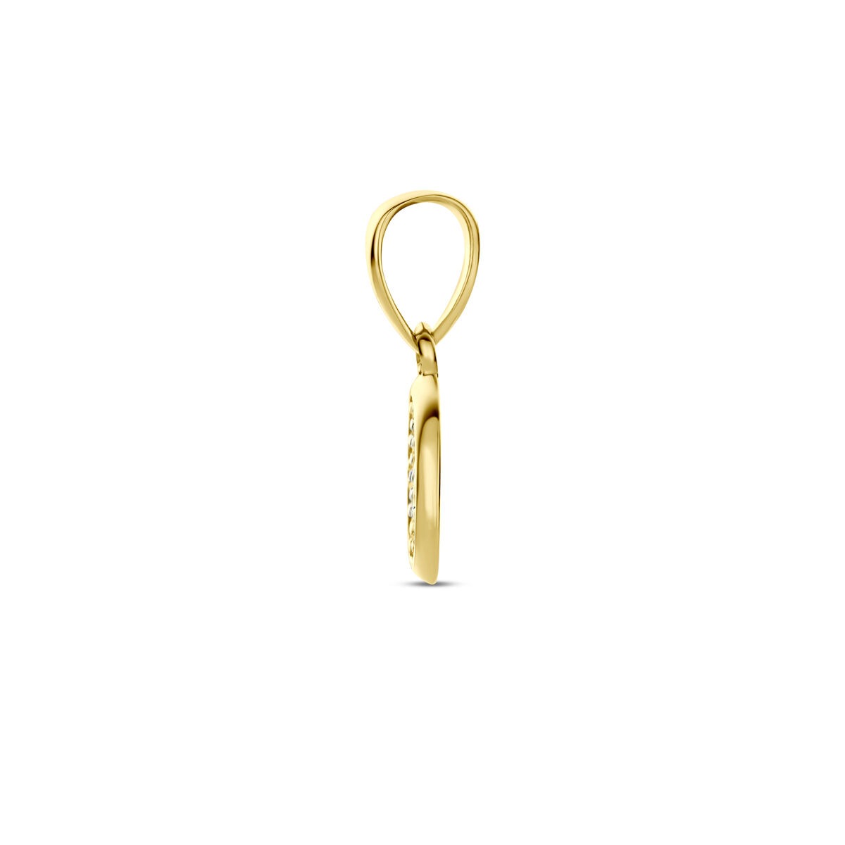 14k Geelgouden hanger met zirkonia