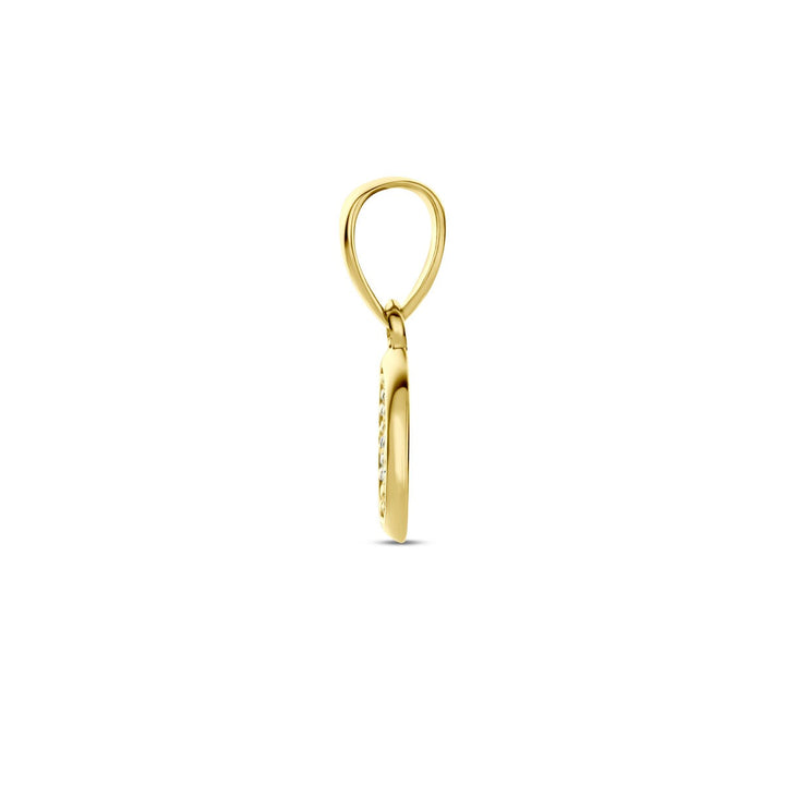 14k Geelgouden Ketting met Hanger Zirkonia