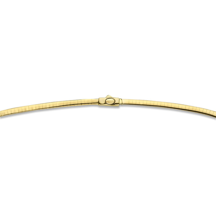 14k Bicolor geel- en witgouden omega collier