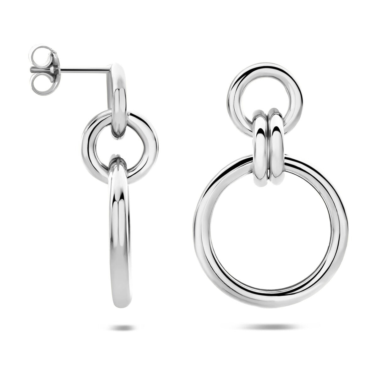 Gerhodineerd zilveren oorhangers rond 925