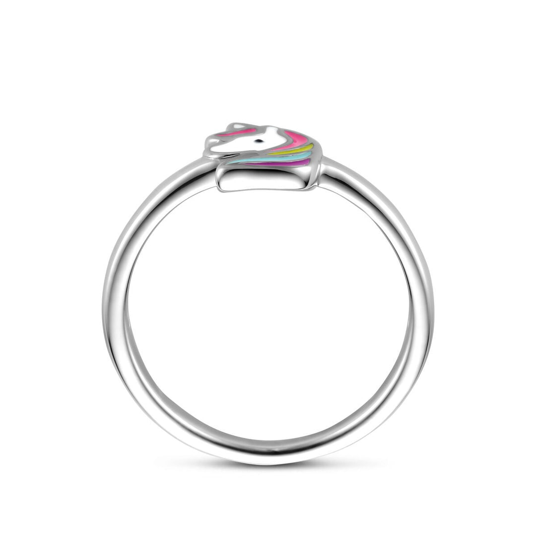Kinder ring zilver met eenhoorn