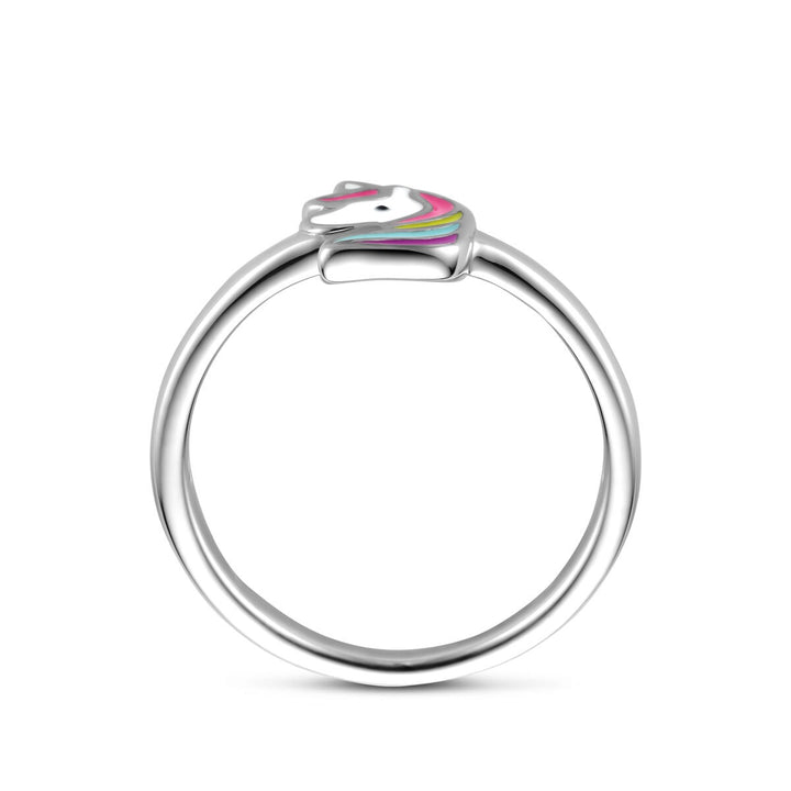 Kinder ring zilver met eenhoorn