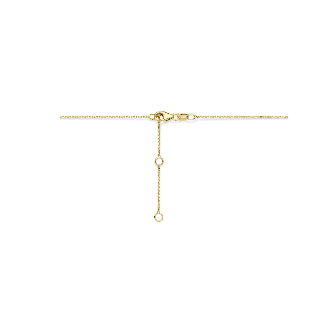 14k Geelgouden ketting met lab grown diamant