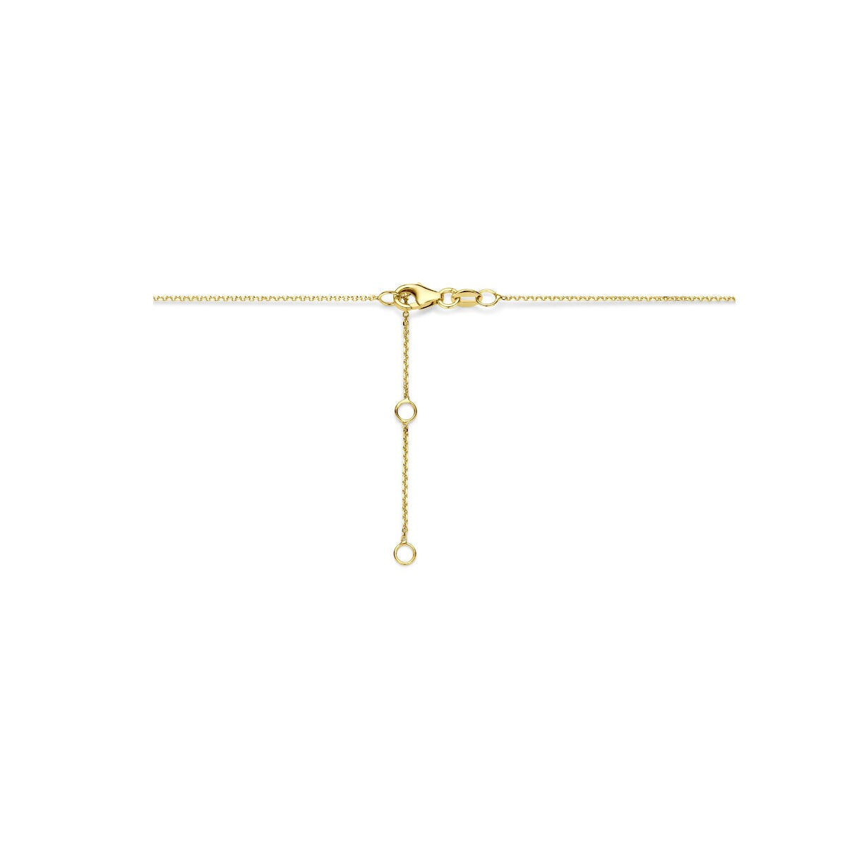 14k Geelgouden ketting met lab grown diamant