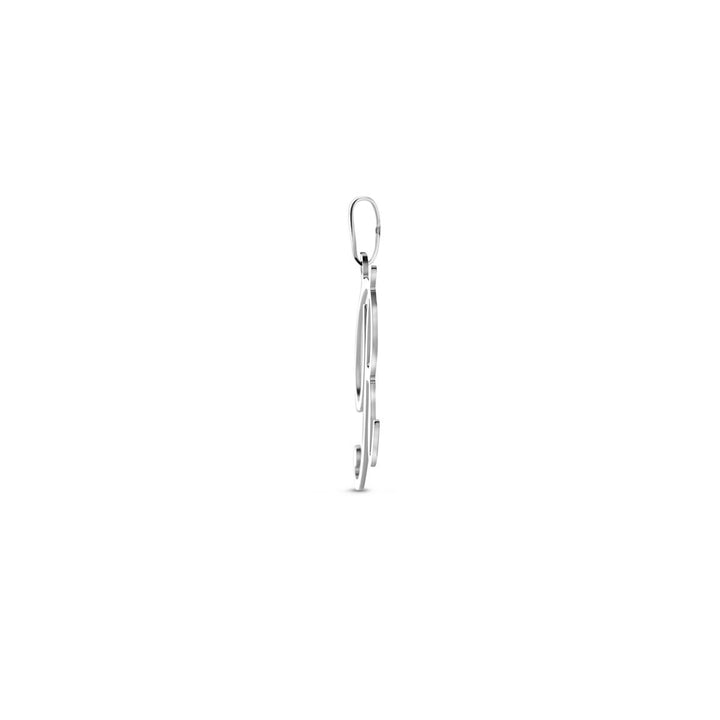 Gerhodineerd zilveren letterhanger