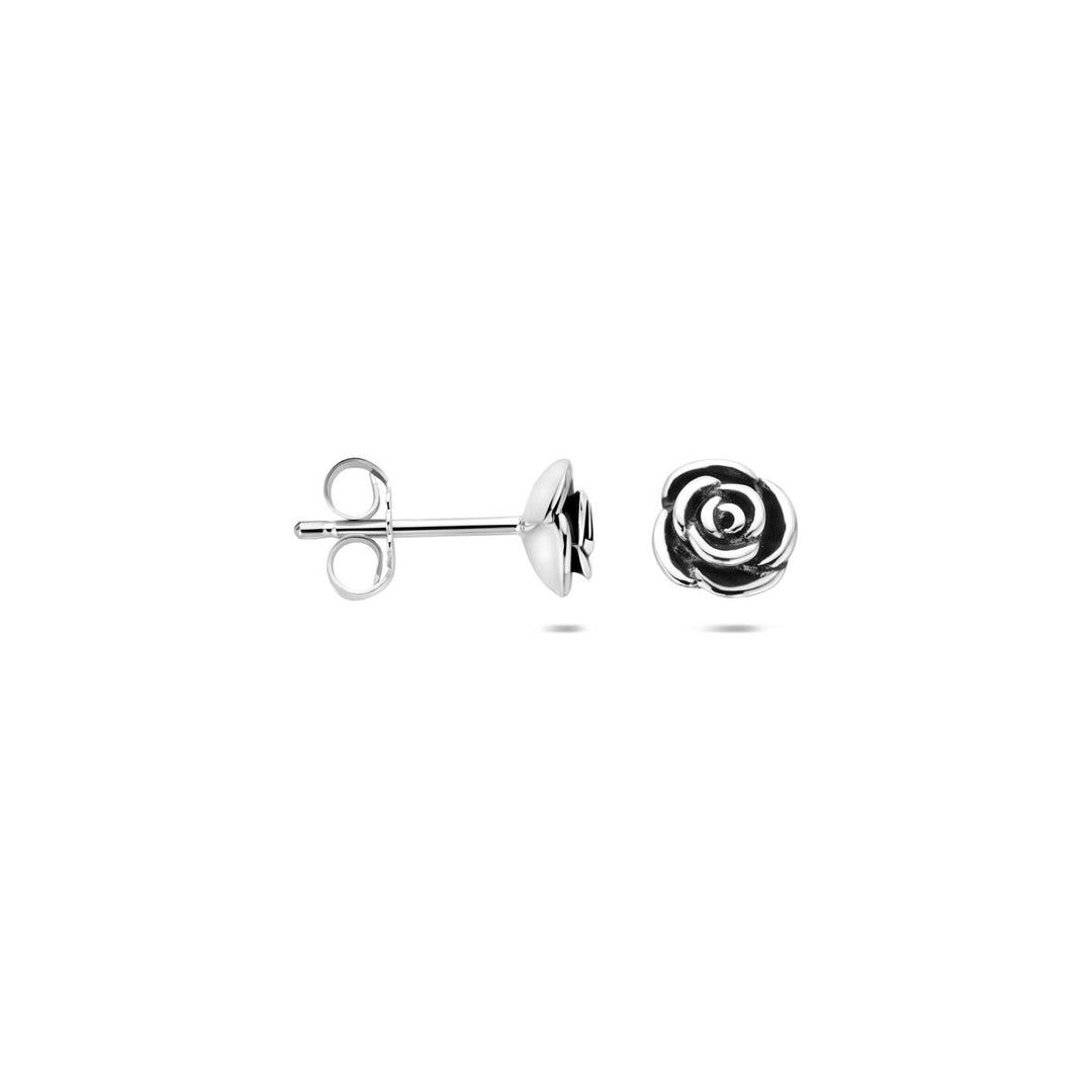 ear studs oxi rose silver oxidized