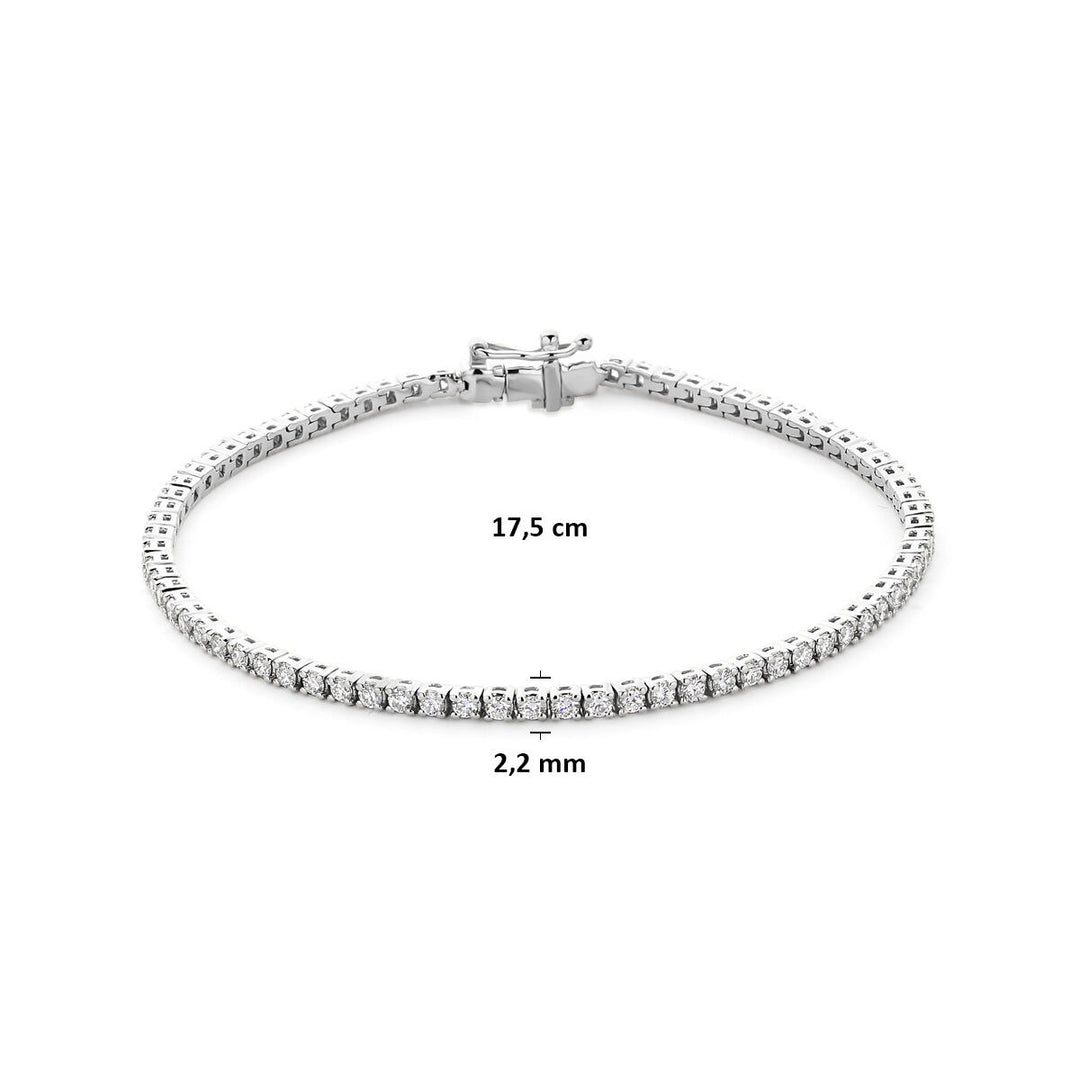 925 Zilveren tennis armband met lab grown diamant