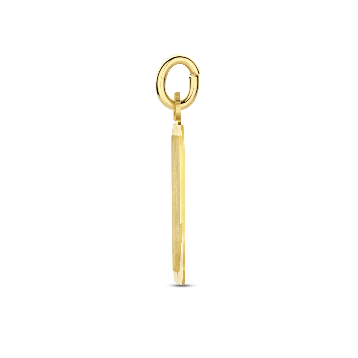 9k Geelgouden graveerhanger rechthoek