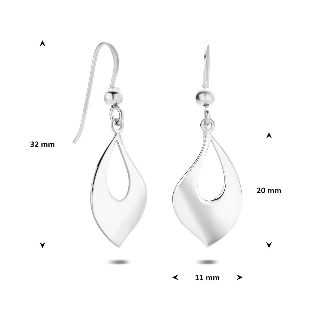 Gerhodineerd 925 zilveren druppel oorhangers