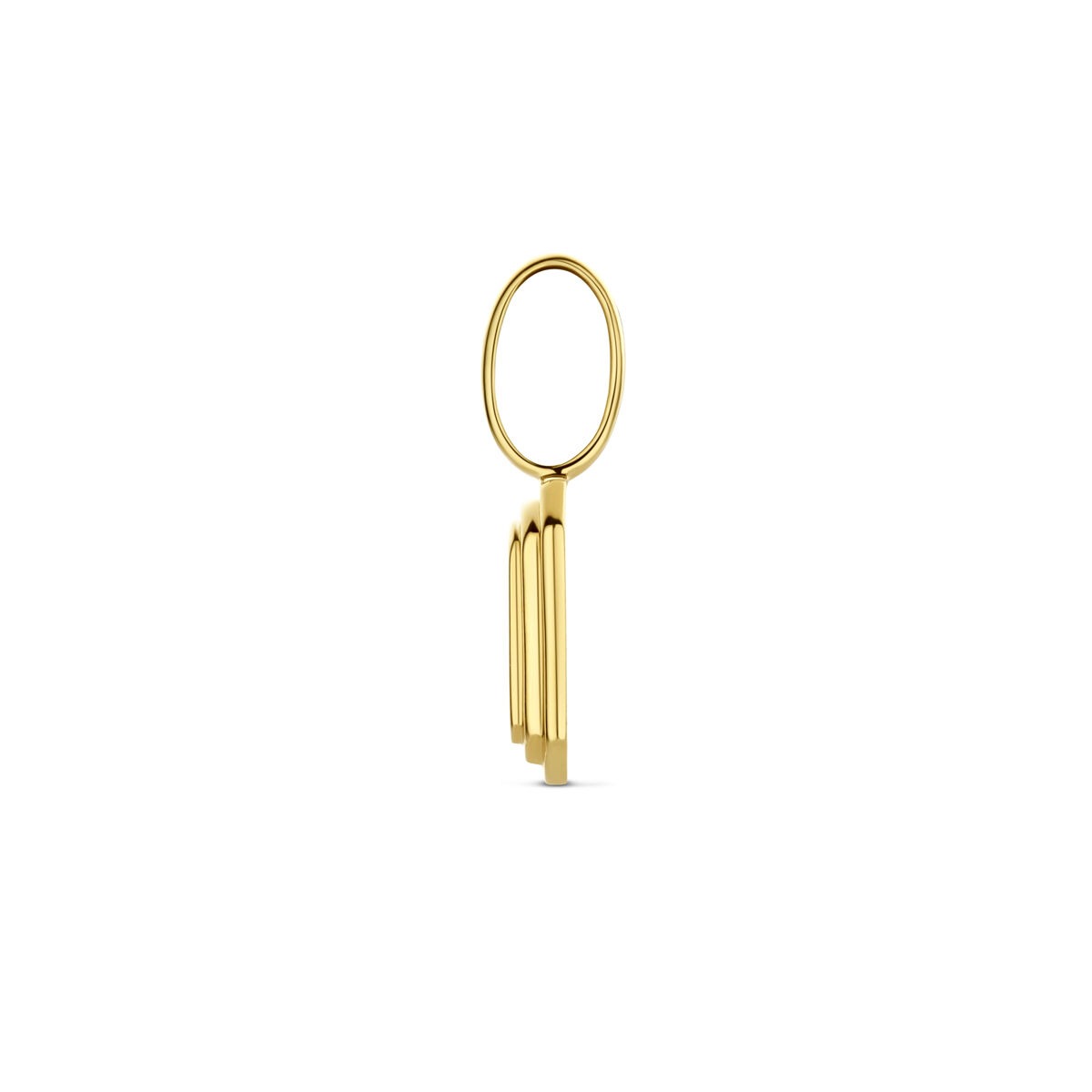 14k geelgouden graveerhanger – elegant en persoonlijk in miniatuurformaat