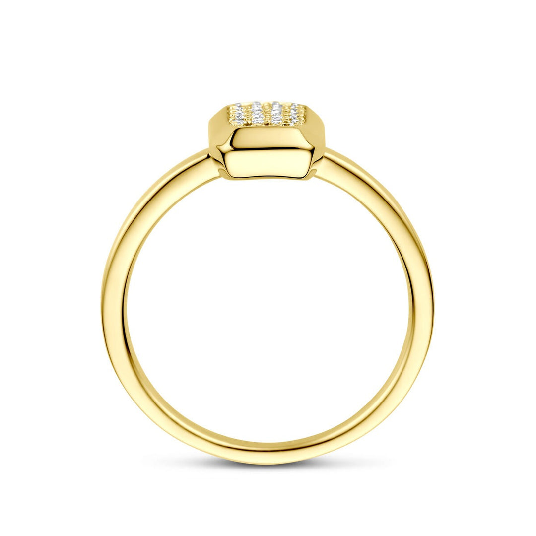 Gouden dames ring 14k met diamant 0.10ct