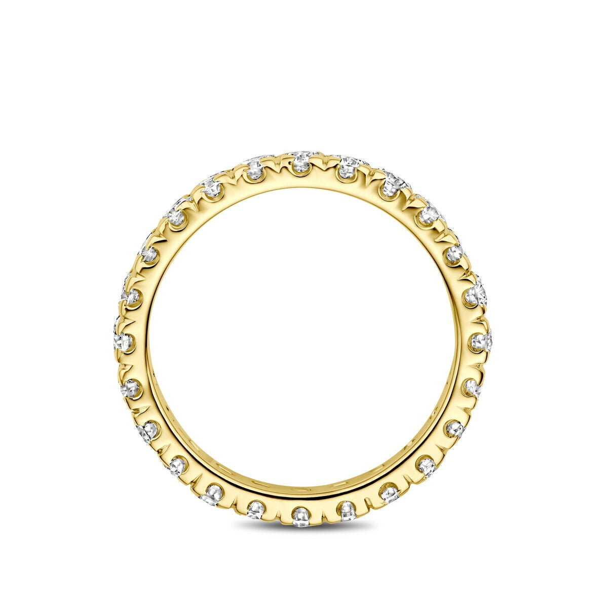 14k Geelgouden ring met lab grown diamant