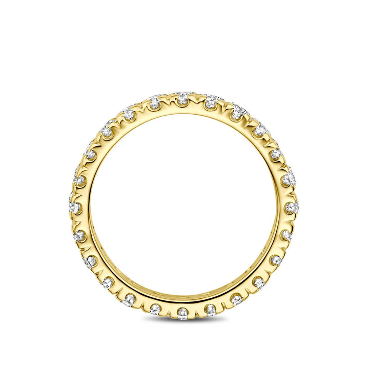 14k Geelgouden ring met lab grown diamant