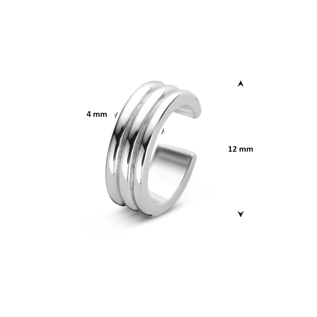 Zilveren ear cuff gerhodineerd 925 – minimalistisch design