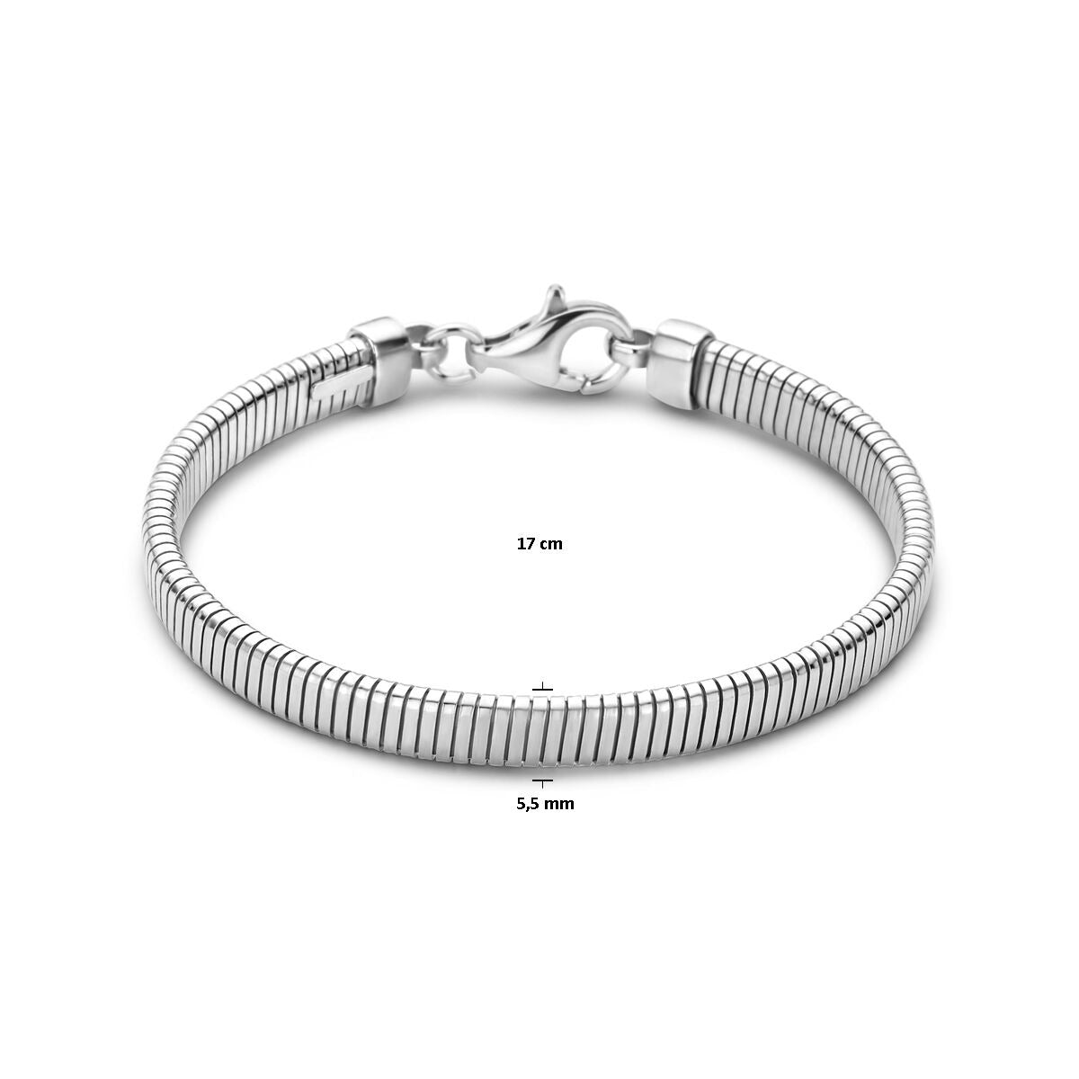 Zilveren Omega Schakelarmband – Gerhodineerd 925 Zilver