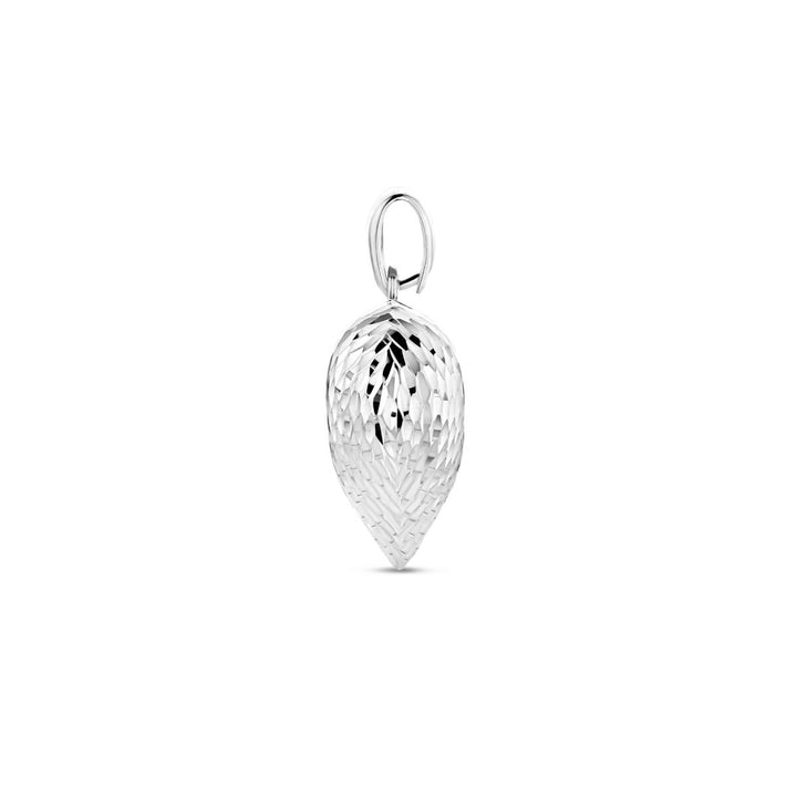 Van der Kooij Collection - pendant heart diamond-plated 27 mm silver rhodium-plated