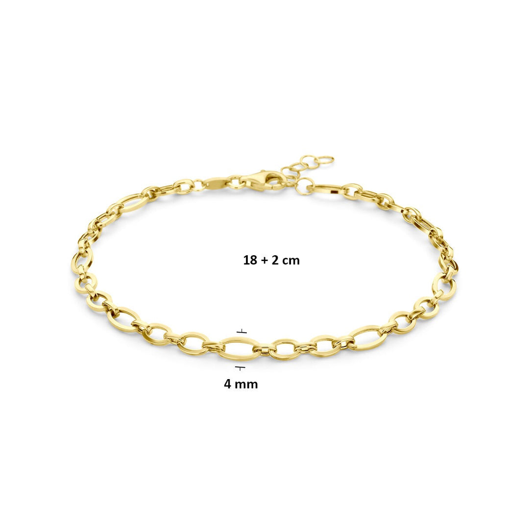 14k Geelgouden anker armband