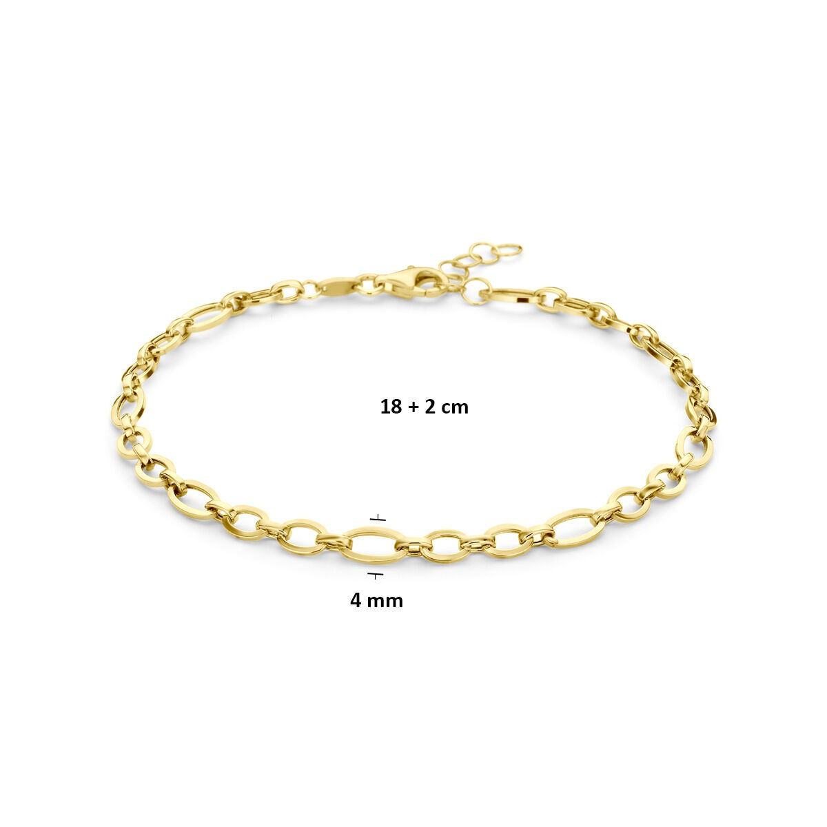 14k Geelgouden anker armband