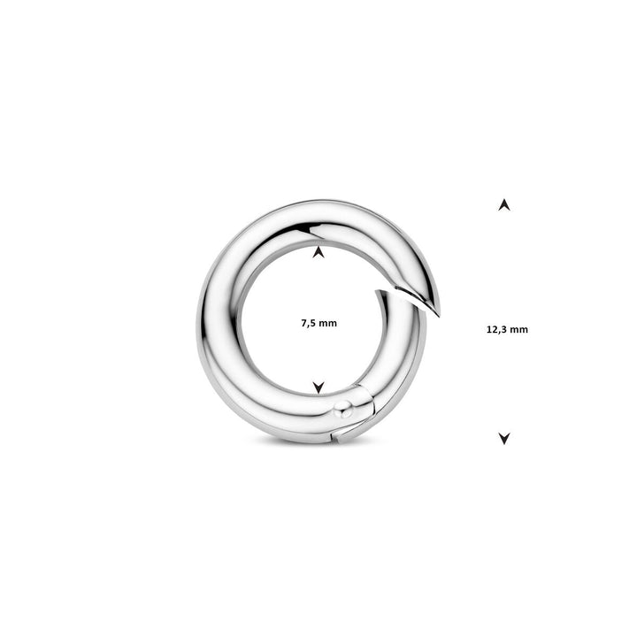 925 Gerhodineerd Zilveren Connector