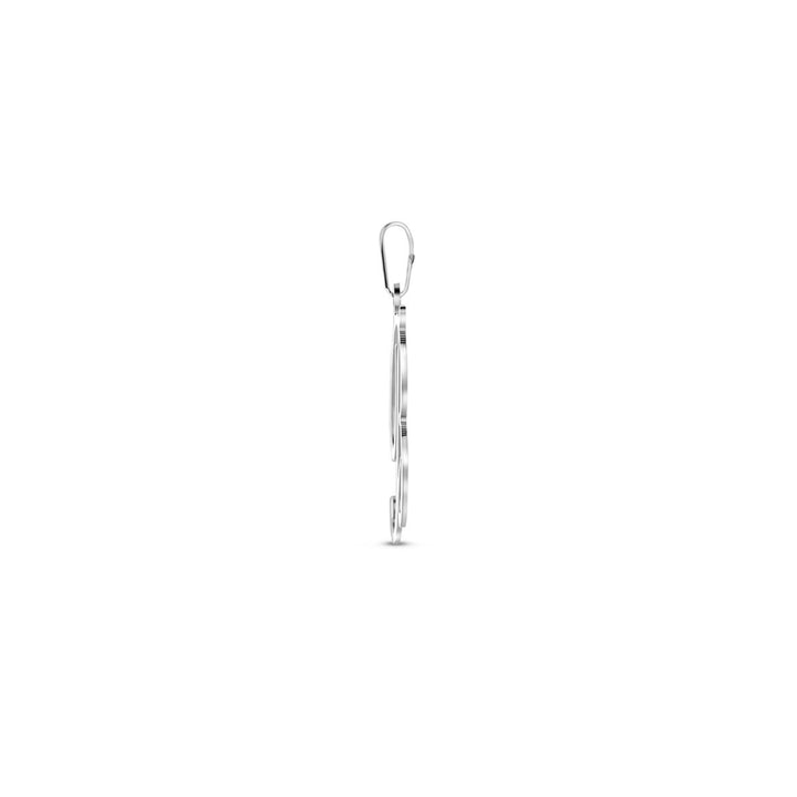 Gerhodineerd zilveren hanger in lettervorm