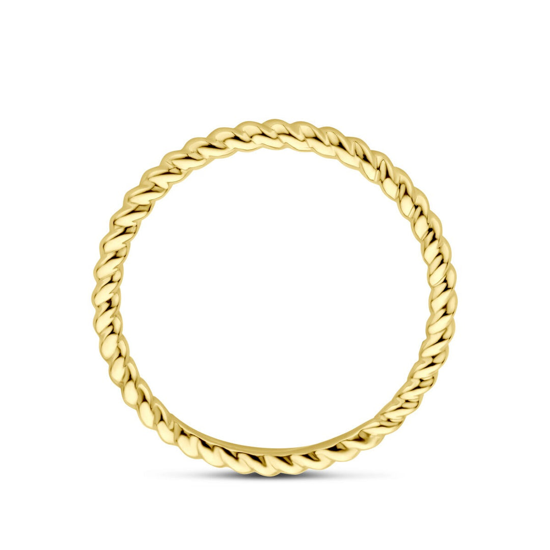 14k Geelgouden Gedraaide Damesring – 1.5mm