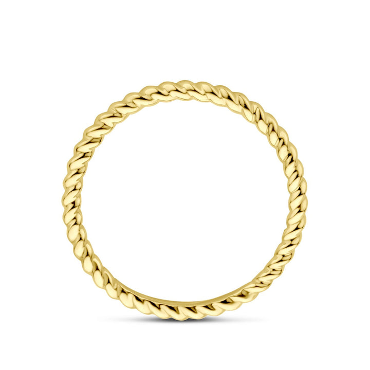 14k Geelgouden Gedraaide Damesring – 1.5mm