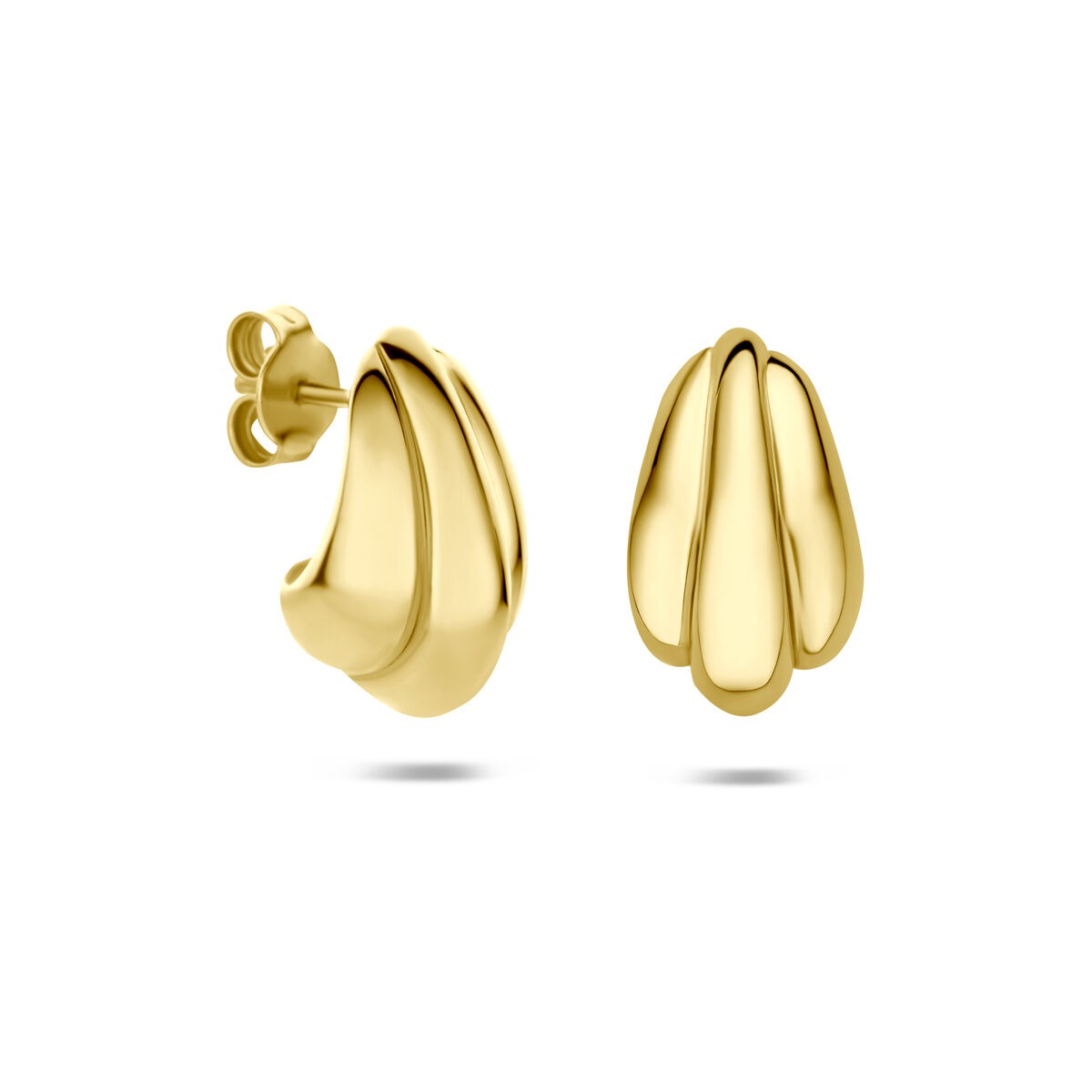 Verguld 925 Zilveren Stekeroorbellen 16,5 x 10 mm Dames