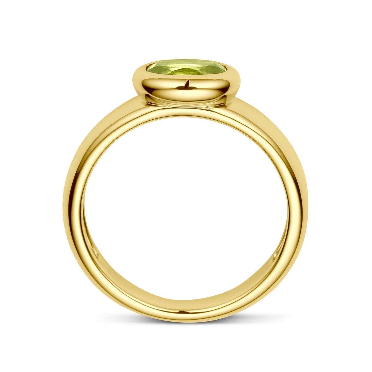 ring peridot 14K yellow gold
